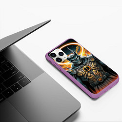 Чехол iPhone 11 Pro матовый Elden Ring black knight, цвет: 3D-фиолетовый — фото 2