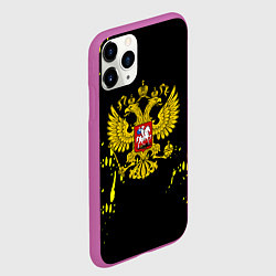 Чехол iPhone 11 Pro матовый Borussia жёлтые краски, цвет: 3D-фиолетовый — фото 2