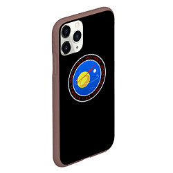 Чехол iPhone 11 Pro матовый NASA космос лого, цвет: 3D-коричневый — фото 2