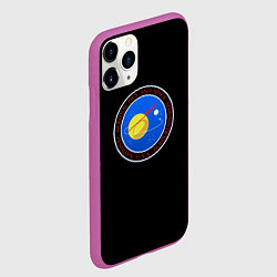 Чехол iPhone 11 Pro матовый NASA космос лого, цвет: 3D-фиолетовый — фото 2