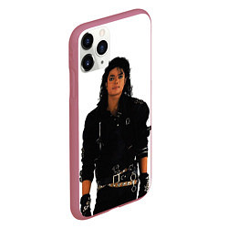 Чехол iPhone 11 Pro матовый Michael Jackson whos bad, цвет: 3D-малиновый — фото 2