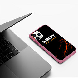 Чехол iPhone 11 Pro матовый Farcry storm, цвет: 3D-малиновый — фото 2