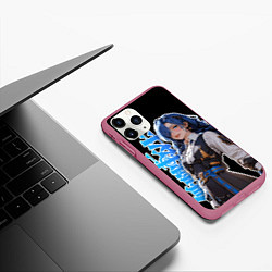 Чехол iPhone 11 Pro матовый Mushoku Tensei - Рокси тян, цвет: 3D-малиновый — фото 2