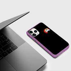 Чехол iPhone 11 Pro матовый Кунгфу панда круглый значок, цвет: 3D-фиолетовый — фото 2