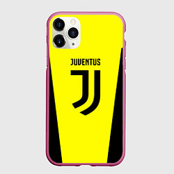Чехол iPhone 11 Pro матовый Juventus sport geometry yellow, цвет: 3D-малиновый