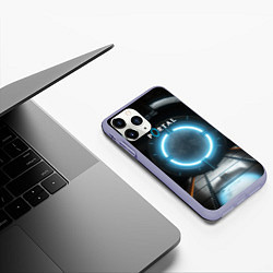 Чехол iPhone 11 Pro матовый Portal logo game, цвет: 3D-светло-сиреневый — фото 2