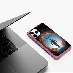 Чехол iPhone 11 Pro матовый Внутри портала, цвет: 3D-малиновый — фото 2