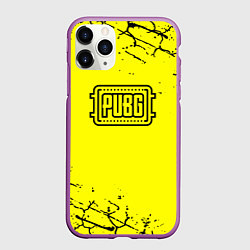 Чехол iPhone 11 Pro матовый PUBG текстура геймер, цвет: 3D-фиолетовый