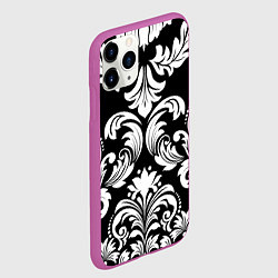 Чехол iPhone 11 Pro матовый Дамасский орнамент, цвет: 3D-фиолетовый — фото 2