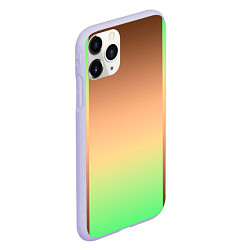 Чехол iPhone 11 Pro матовый Фисташковый комбинированный градиент, цвет: 3D-светло-сиреневый — фото 2