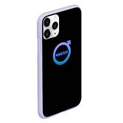 Чехол iPhone 11 Pro матовый Volvo neon logo, цвет: 3D-светло-сиреневый — фото 2