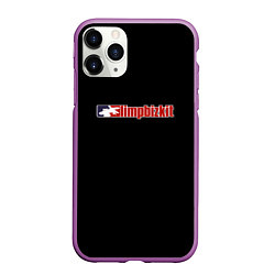 Чехол iPhone 11 Pro матовый Limp Bizkit logo rock, цвет: 3D-фиолетовый