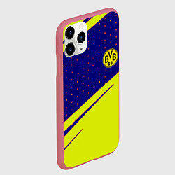 Чехол iPhone 11 Pro матовый Borussia logo geometry, цвет: 3D-малиновый — фото 2