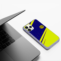 Чехол iPhone 11 Pro матовый Borussia logo geometry, цвет: 3D-светло-сиреневый — фото 2