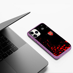Чехол iPhone 11 Pro матовый Arsenal spash, цвет: 3D-фиолетовый — фото 2