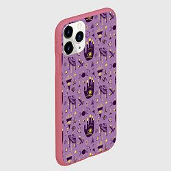 Чехол iPhone 11 Pro матовый Знаки астрологии, цвет: 3D-малиновый — фото 2