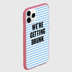 Чехол iPhone 11 Pro матовый Were getting drunk, цвет: 3D-малиновый — фото 2