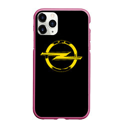 Чехол iPhone 11 Pro матовый Opel yellow, цвет: 3D-малиновый