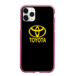 Чехол iPhone 11 Pro матовый Toyota yellow, цвет: 3D-малиновый