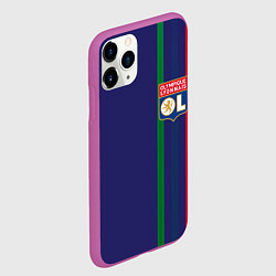 Чехол iPhone 11 Pro матовый Olympique lyonnais, цвет: 3D-фиолетовый — фото 2