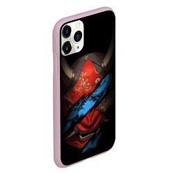 Чехол iPhone 11 Pro матовый Маска демона - Хання, цвет: 3D-розовый — фото 2