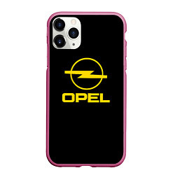 Чехол iPhone 11 Pro матовый Opel yellow, цвет: 3D-малиновый