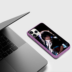 Чехол iPhone 11 Pro матовый Сёгун райден из игры Геншин импакт, цвет: 3D-фиолетовый — фото 2