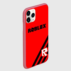 Чехол iPhone 11 Pro матовый Roblox geometry game, цвет: 3D-малиновый — фото 2