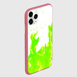 Чехол iPhone 11 Pro матовый Кислотный огонь, цвет: 3D-малиновый — фото 2