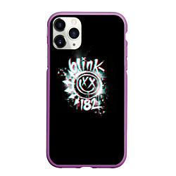 Чехол iPhone 11 Pro матовый Blink-182 glitch, цвет: 3D-фиолетовый