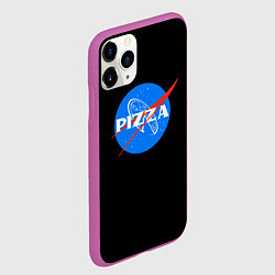 Чехол iPhone 11 Pro матовый Пица мем бренд, цвет: 3D-фиолетовый — фото 2