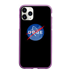 Чехол iPhone 11 Pro матовый Doge мем, цвет: 3D-фиолетовый