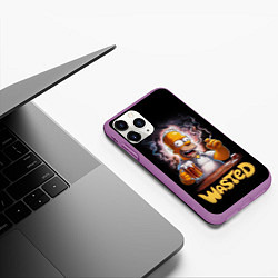 Чехол iPhone 11 Pro матовый Homer - wasted, цвет: 3D-фиолетовый — фото 2