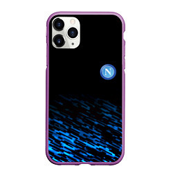 Чехол iPhone 11 Pro матовый Napoli fc club texture, цвет: 3D-фиолетовый