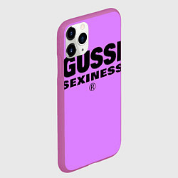 Чехол iPhone 11 Pro матовый Гусси сиреневый - сексуальность, цвет: 3D-фиолетовый — фото 2