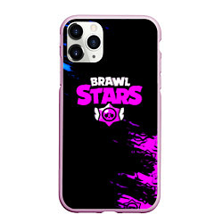 Чехол iPhone 11 Pro матовый Brawl stars neon colors, цвет: 3D-розовый