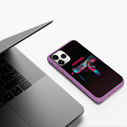 Чехол iPhone 11 Pro матовый MAC-10 Neon Rider - CS:GO, цвет: 3D-фиолетовый — фото 2