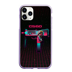 Чехол iPhone 11 Pro матовый MAC-10 Neon Rider - CS:GO, цвет: 3D-светло-сиреневый