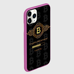 Чехол iPhone 11 Pro матовый Биткоин миллионер - золотой, цвет: 3D-фиолетовый — фото 2