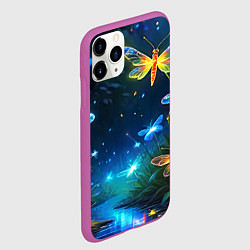 Чехол iPhone 11 Pro матовый Сказочный лес - бабочки, цвет: 3D-фиолетовый — фото 2