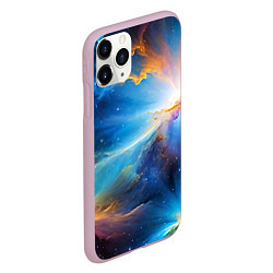 Чехол iPhone 11 Pro матовый Космический пейзаж - галактики, цвет: 3D-розовый — фото 2