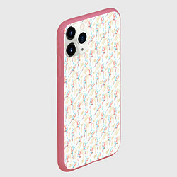 Чехол iPhone 11 Pro матовый Мужское и женское начало, цвет: 3D-малиновый — фото 2