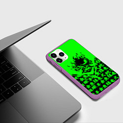 Чехол iPhone 11 Pro матовый Samurai cyberpunk 2077 japan, цвет: 3D-фиолетовый — фото 2