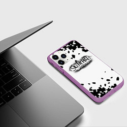 Чехол iPhone 11 Pro матовый Silent hill logo downpoor, цвет: 3D-фиолетовый — фото 2