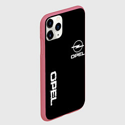 Чехол iPhone 11 Pro матовый Opel white logo, цвет: 3D-малиновый — фото 2