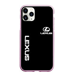 Чехол iPhone 11 Pro матовый Lexus white logo auto, цвет: 3D-розовый