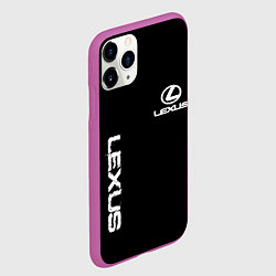 Чехол iPhone 11 Pro матовый Lexus white logo auto, цвет: 3D-фиолетовый — фото 2