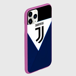 Чехол iPhone 11 Pro матовый Juventus sport geometry color, цвет: 3D-фиолетовый — фото 2