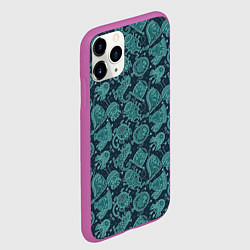 Чехол iPhone 11 Pro матовый Языкатые монстры, цвет: 3D-фиолетовый — фото 2