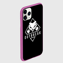 Чехол iPhone 11 Pro матовый Rainbow six outbreak, цвет: 3D-фиолетовый — фото 2